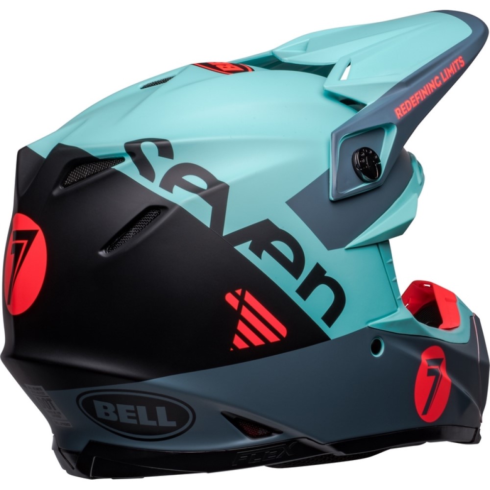 Bell Bell Moto 9S Flex Seven Vanguard Helmet Matt Aqua Black - Thumbnail 5