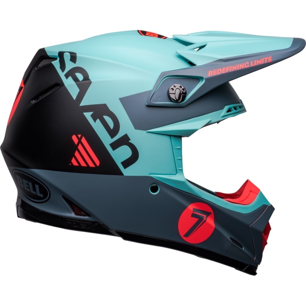 Bell Bell Moto 9S Flex Seven Vanguard Helmet Matt Aqua Black - Thumbnail 6