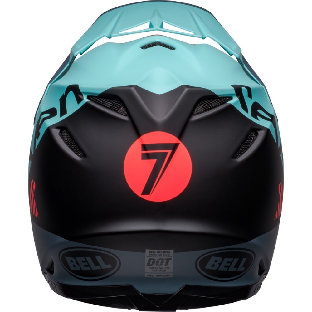 Bell Bell Moto 9S Flex Seven Vanguard Helmet Matt Aqua Black - Thumbnail 9