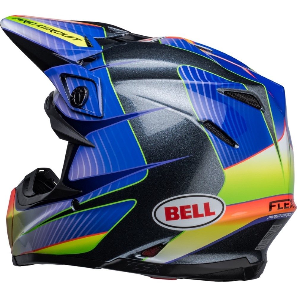 Bell Bell Moto 9S Flex Helmet Pro Circuit 23 Silver Metallic Flake - Thumbnail 3