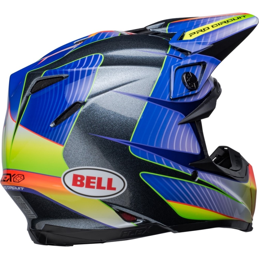 Bell Bell Moto 9S Flex Helmet Pro Circuit 23 Silver Metallic Flake - Thumbnail 4