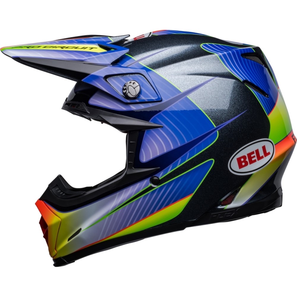 Bell Bell Moto 9S Flex Helmet Pro Circuit 23 Silver Metallic Flake - Thumbnail 5