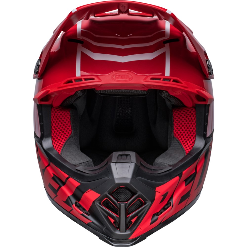 Bell Bell Moto 9S Flex Sprint Helmet Matt Gloss Red Black - Thumbnail 3