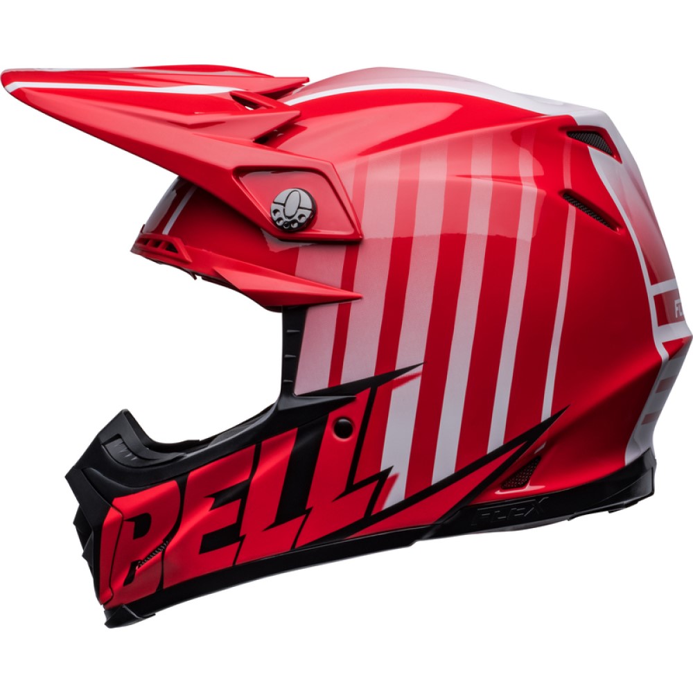 Bell Bell Moto 9S Flex Sprint Helmet Matt Gloss Red Black - Thumbnail 4