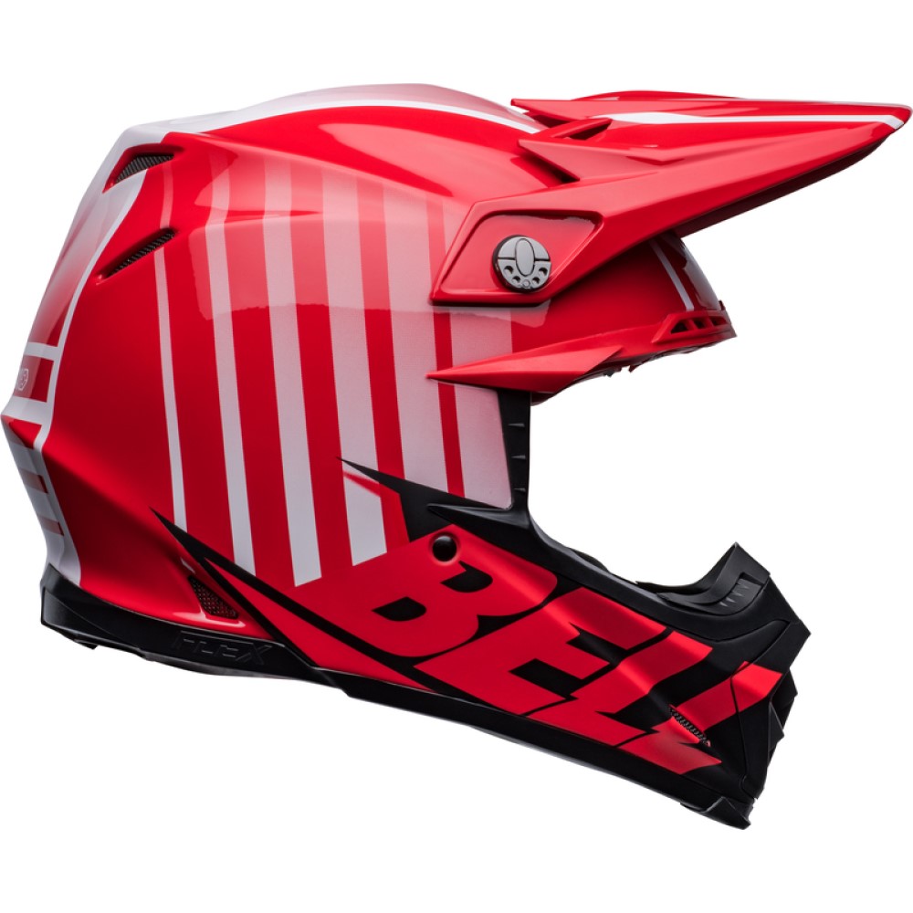 Bell Bell Moto 9S Flex Sprint Helmet Matt Gloss Red Black - Thumbnail 5