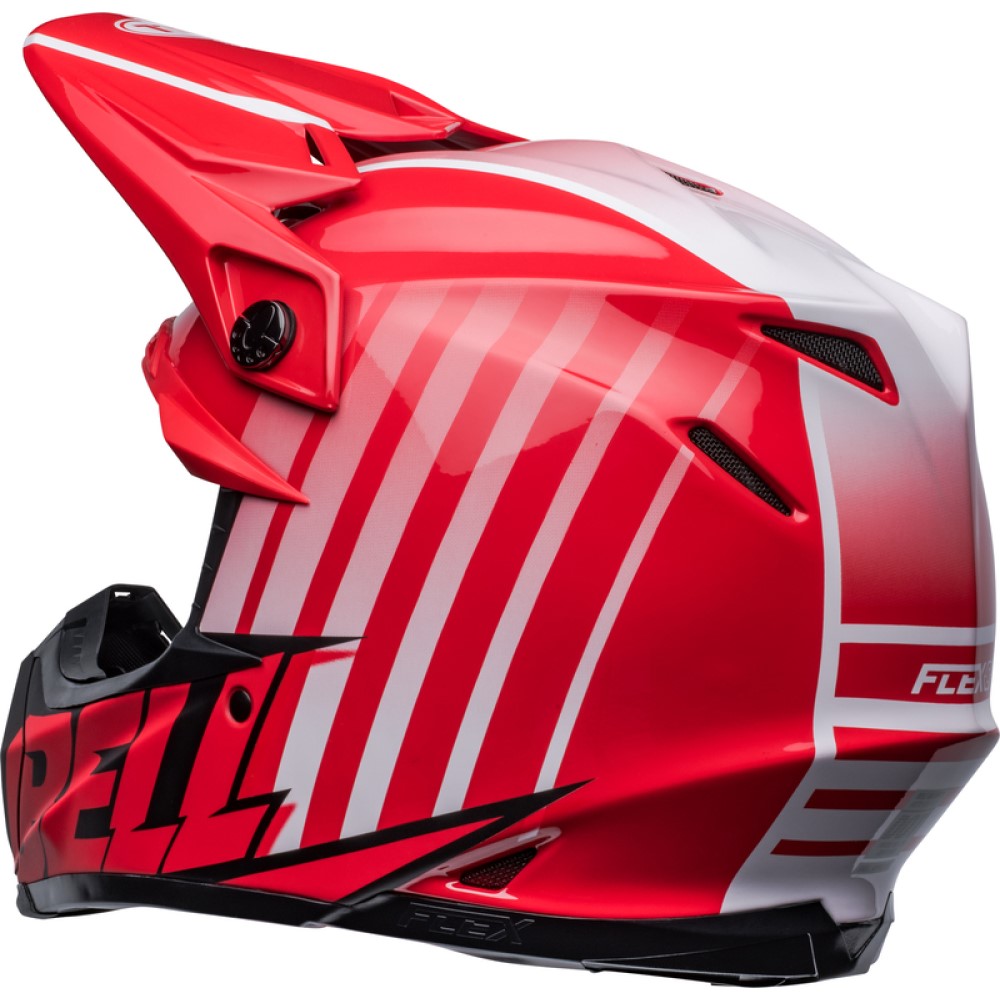 Bell Bell Moto 9S Flex Sprint Helmet Matt Gloss Red Black - Thumbnail 6