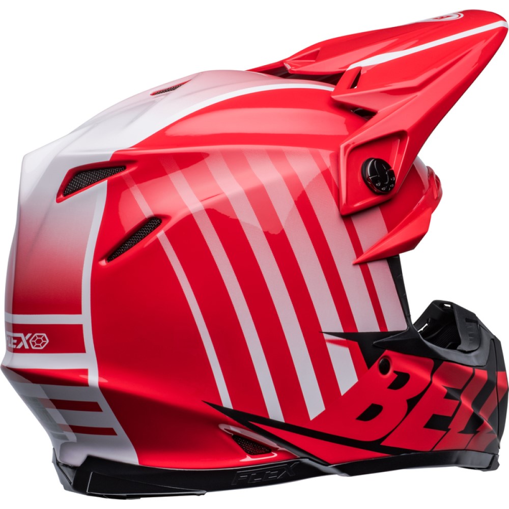 Bell Bell Moto 9S Flex Sprint Helmet Matt Gloss Red Black - Thumbnail 7
