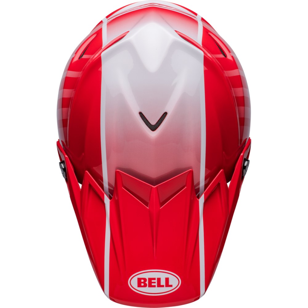 Bell Bell Moto 9S Flex Sprint Helmet Matt Gloss Red Black - Thumbnail 9