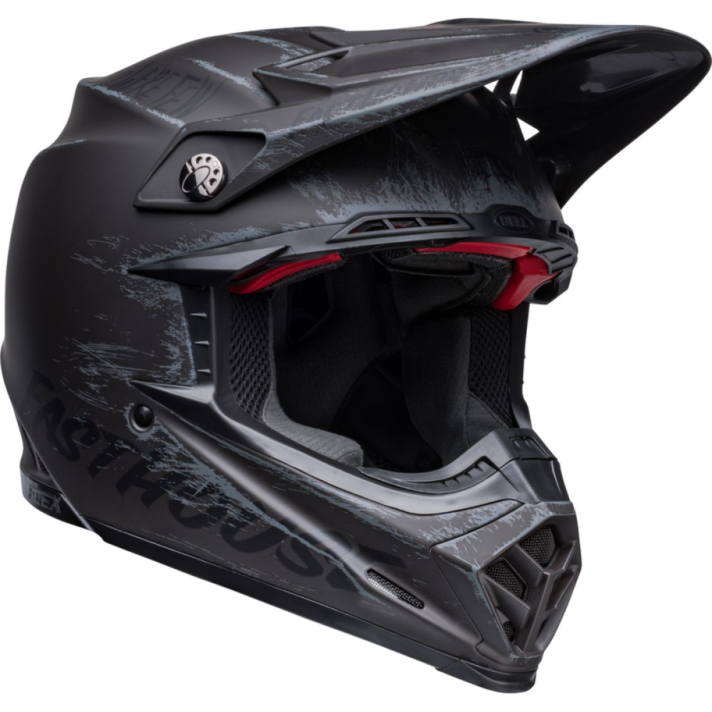 Bell Bell Moto 9S Flex Helmet Fasthouse Mojave Matt Black Grey - Thumbnail 2