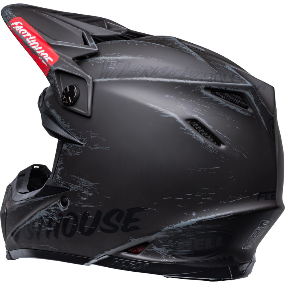 Bell Bell Moto 9S Flex Helmet Fasthouse Mojave Matt Black Grey - Thumbnail 6