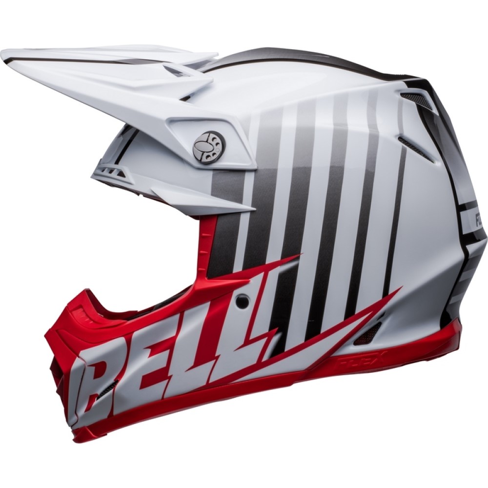 Bell Bell Moto 9S Flex Sprint Helmet Matt Gloss White Red - Thumbnail 5