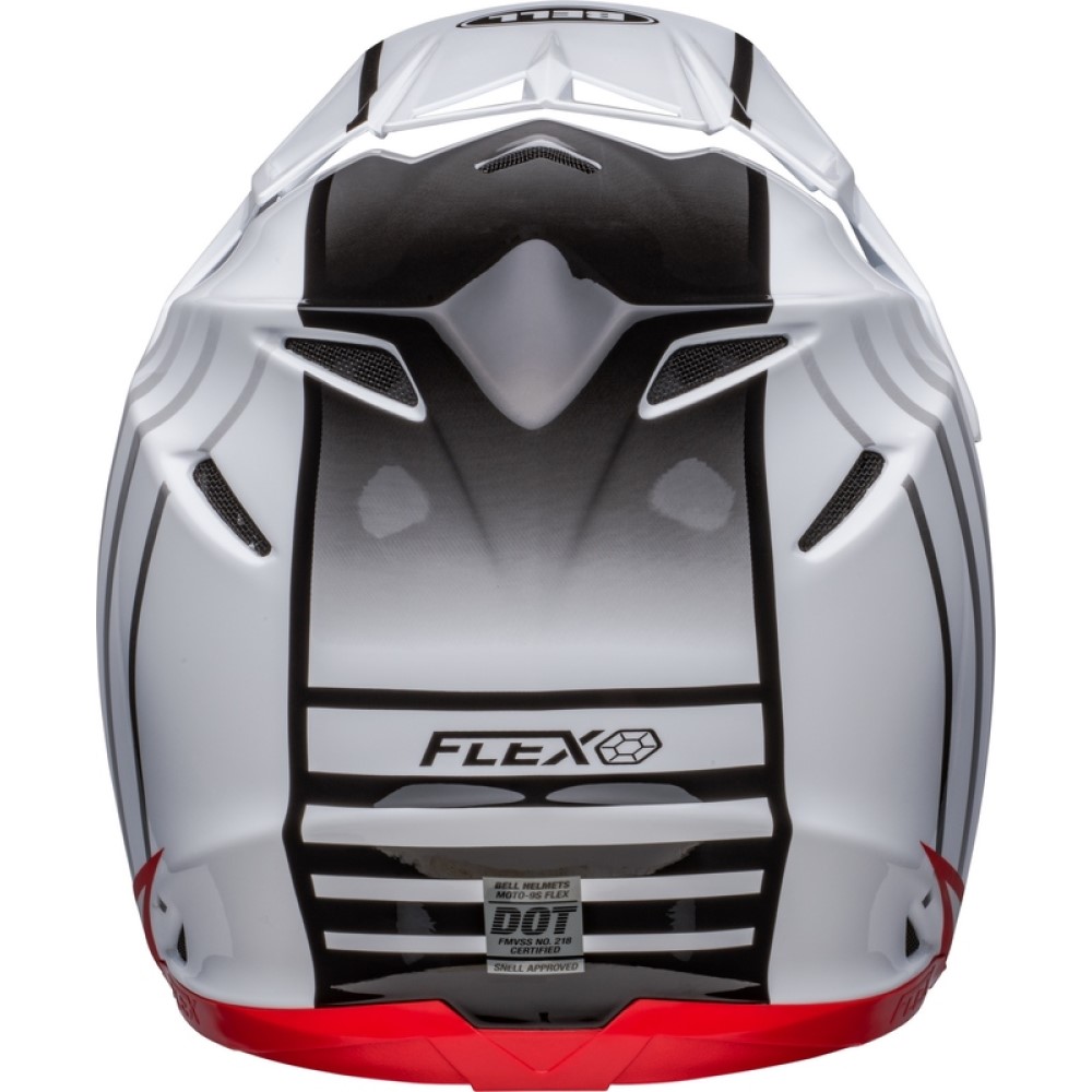 Bell Bell Moto 9S Flex Sprint Helmet Matt Gloss White Red - Thumbnail 7