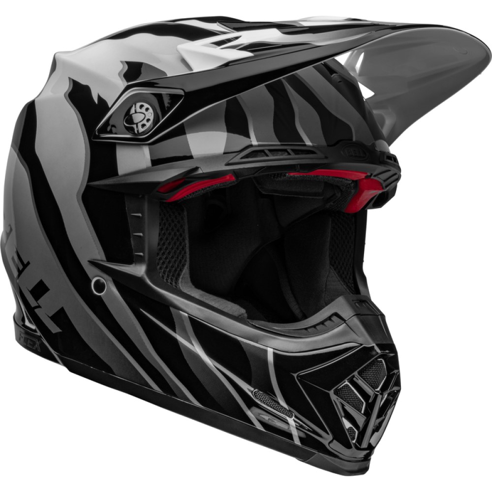 Bell Bell Moto 9S Flex Helmet Claw Gloss Black White - Thumbnail 2