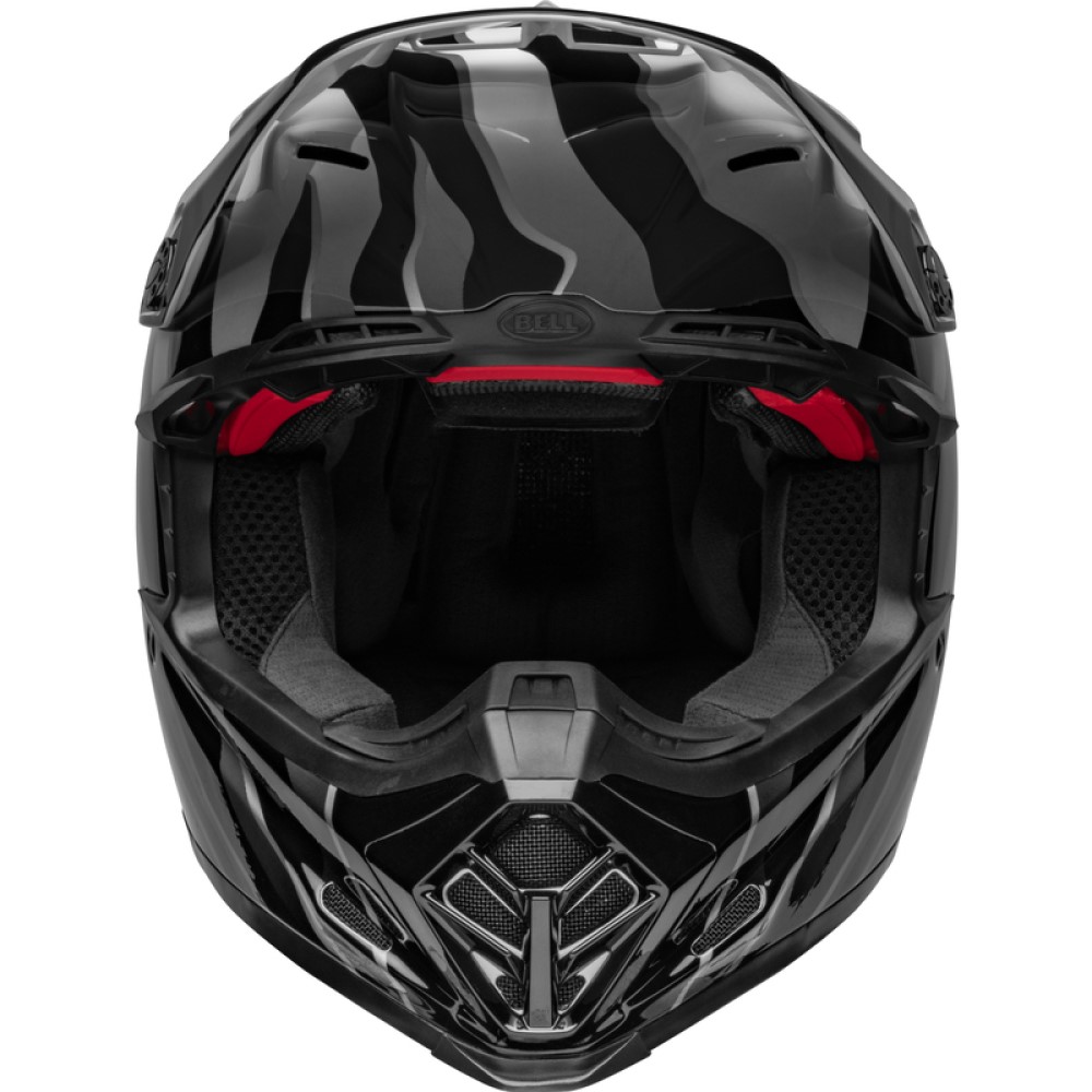 Bell Bell Moto 9S Flex Helmet Claw Gloss Black White - Thumbnail 3