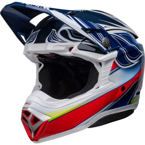 Bell moto 10 spherical MX helmet - tomac replica - blue/white