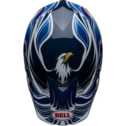 Bell moto 10 spherical MX helmet - tomac replica - blue/white