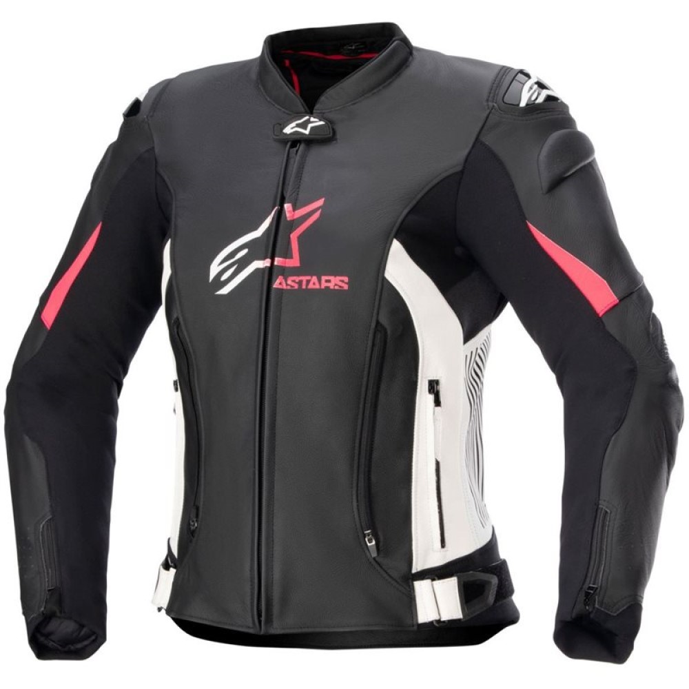 Alpinestars Alpinestars Stella GP Plus V4 Leather Jacket Black White Diva Pink - Thumbnail 1
