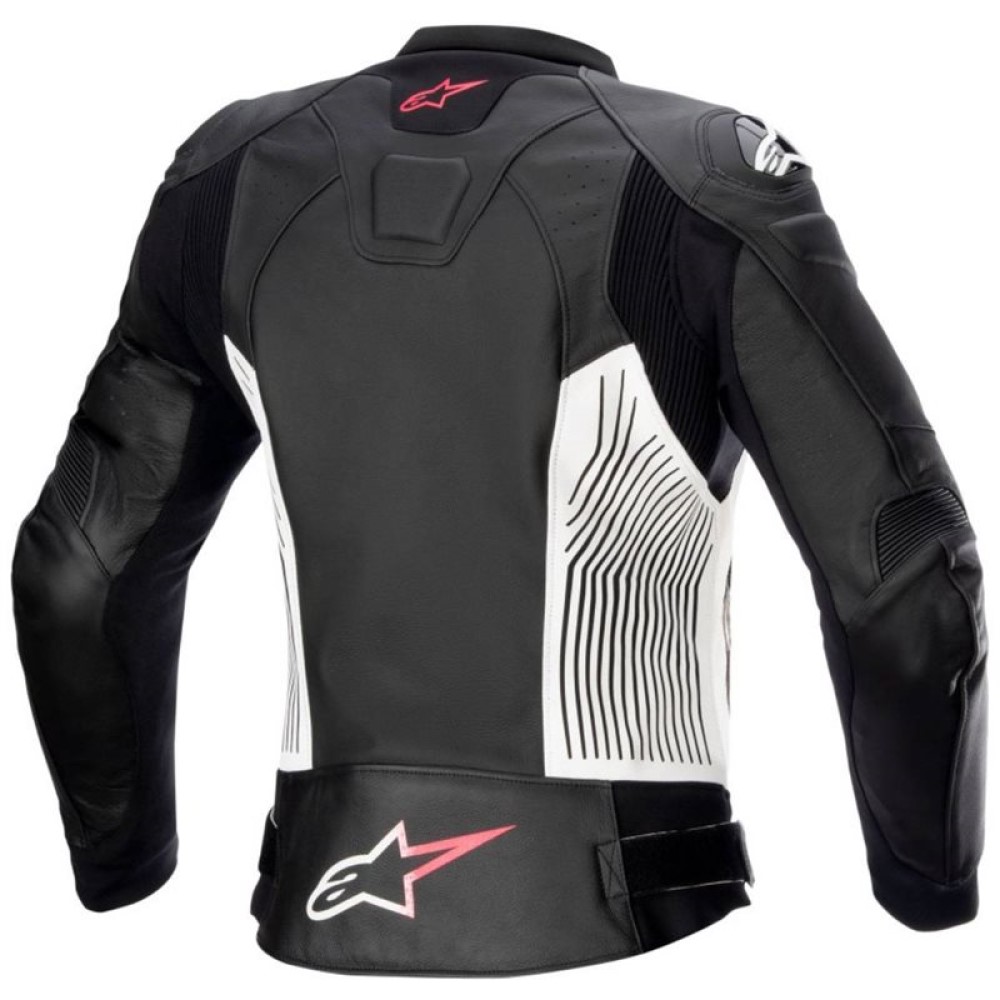 Alpinestars Alpinestars Stella GP Plus V4 Leather Jacket Black White Diva Pink - Thumbnail 2