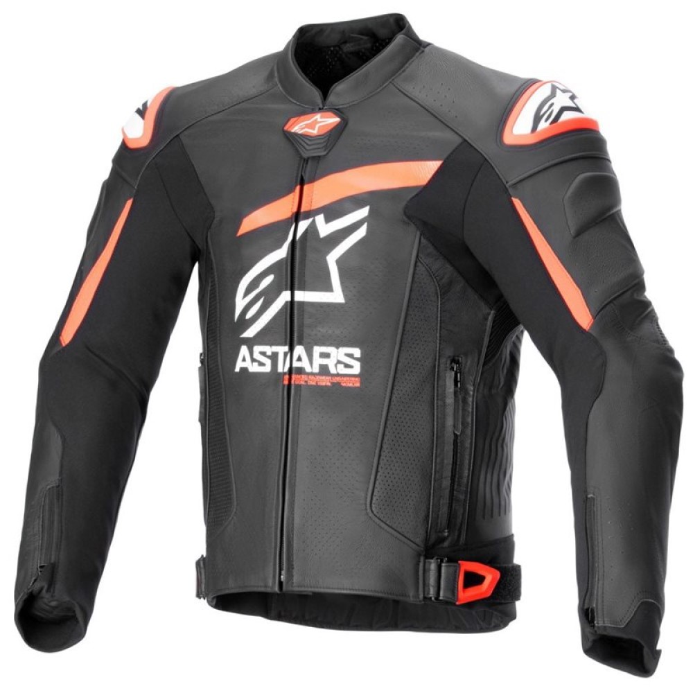 Alpinestars GP Plus R V4 Airflow Leather Jacket Black Red Fluo White