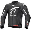 Alpinestars Alpinestars GP Plus R V4 Rideknit Leather Jacket Black White - Thumbnail 1