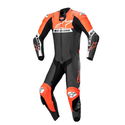 Missile V2 Ward Leather Suit Black Red Fluo White
