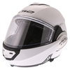 LS2 FF399 Valiant Single White Flip Front Motorcycle Helmet Front Left                                                                                                                                                                                         
