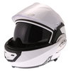 LS2 FF399 Valiant Single White Flip Front Motorcycle Helmet Sun Visor Down                                                                                                                                                                                     
