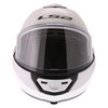 LS2 FF399 Valiant Single White Flip Front Motorcycle Helmet Front                                                                                                                                                                                              