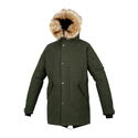 Green Parka Jacket Dark Green