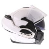 LS2 FF399 Valiant Single White Flip Front Motorcycle Helmet Open Sun Visor Down                                                                                                                                                                                