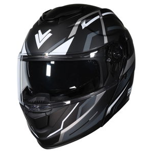 Frank Thomas DV24 Flip Front Helmet Matt Black Grey