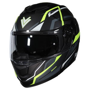 Frank Thomas DV24 Flip Front Helmet Matt Black Neo Yellow