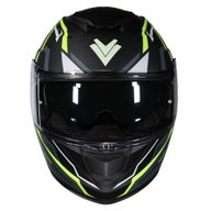 DV24 Flip Front Helmet Matt Black Neo Yellow