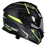 DV24 Flip Front Helmet Matt Black Neo Yellow