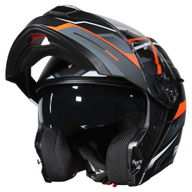 DV24 Flip Front Helmet Matt Black Orange