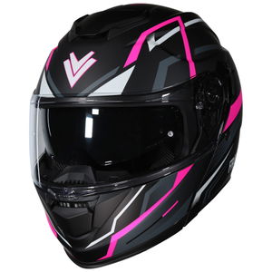 Frank Thomas DV24 Flip Front Helmet Matt Black Pink