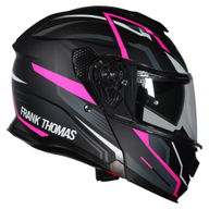 DV24 Flip Front Helmet Matt Black Pink