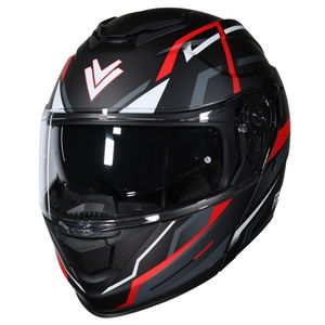 Frank Thomas DV24 Flip Front Helmet Matt Black Red