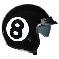 Open Face Helmet 8 Ball
