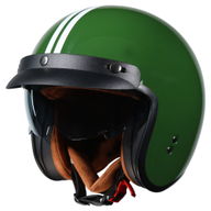 Open Face Helmet British Green