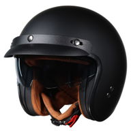 Open Face Helmet Matt Black