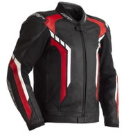 Axis CE Mens Leather Jacket Black Red White