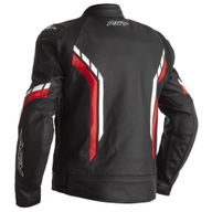 Axis CE Mens Leather Jacket Black Red White
