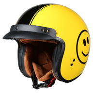Open Face Helmet Smiley Face
