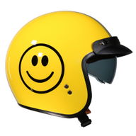 Open Face Helmet Smiley Face