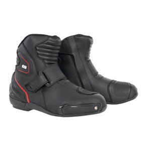 Oxford Products Omega Air Short Boots Black White Red