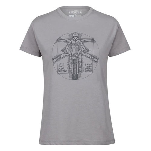 MotoGirl Da Vinci T-Shirt Grey