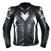 Frank Thomas Frank Thomas Qualifier II Leather Jacket Black White - Thumbnail 1