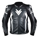Qualifier II Leather Jacket Black White
