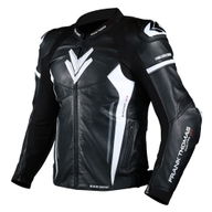 Qualifier II Leather Jacket Black White